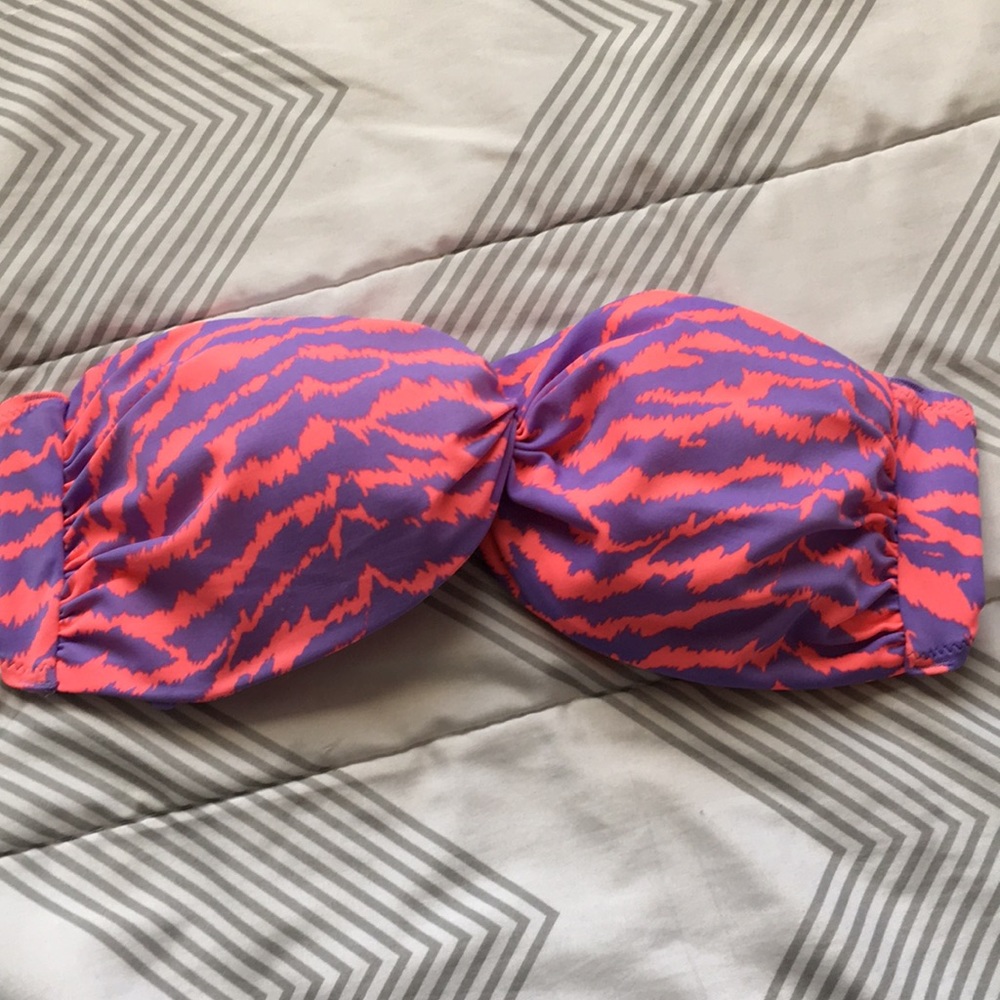 Victoria’s Secret Swim Bandeau Zebra Print Top M